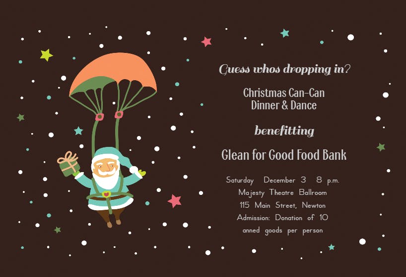 Chuting stars - holidays invitation
