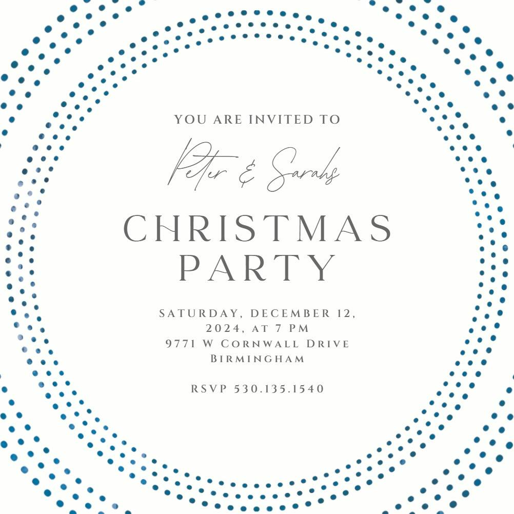 Circling holidays - christmas invitation