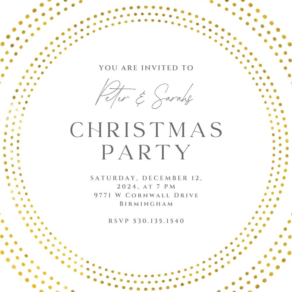 Circling holidays - christmas invitation