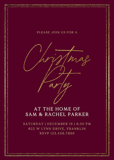 Classy Christmas - Christmas Invitation Template (Free) | Greetings Island