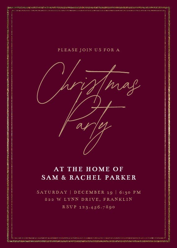 Classy christmas - christmas invitation