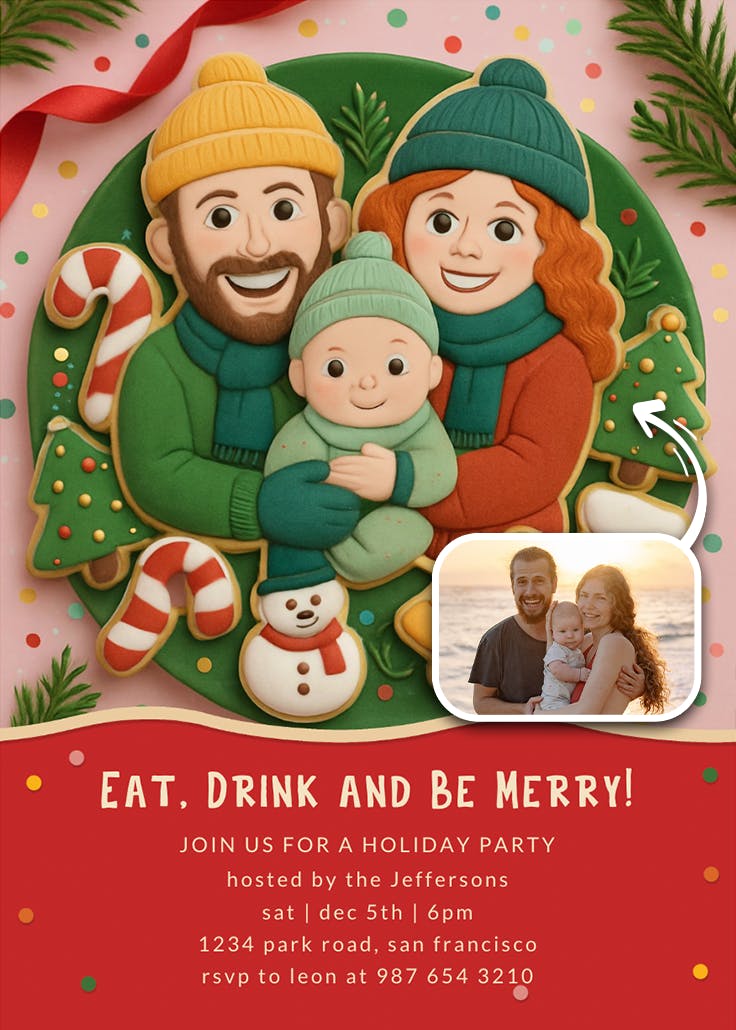 Cookie wonderland - christmas invitation