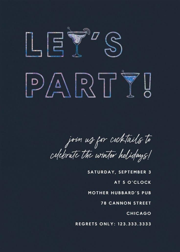 Cool & carefree - christmas invitation