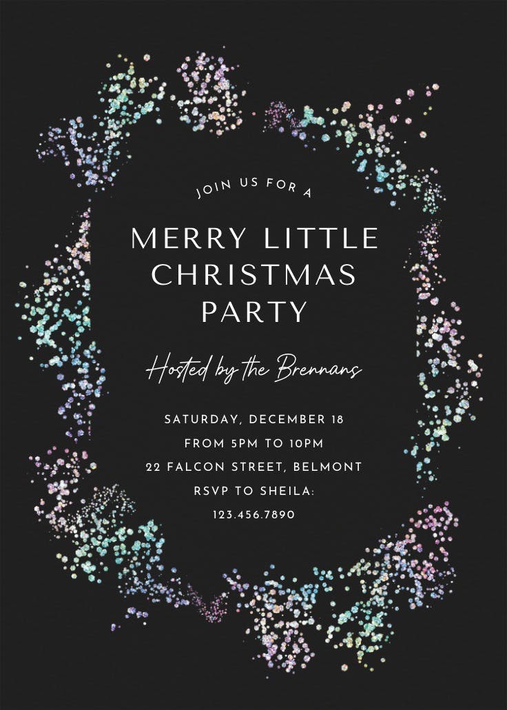 Decadent glitz - christmas invitation