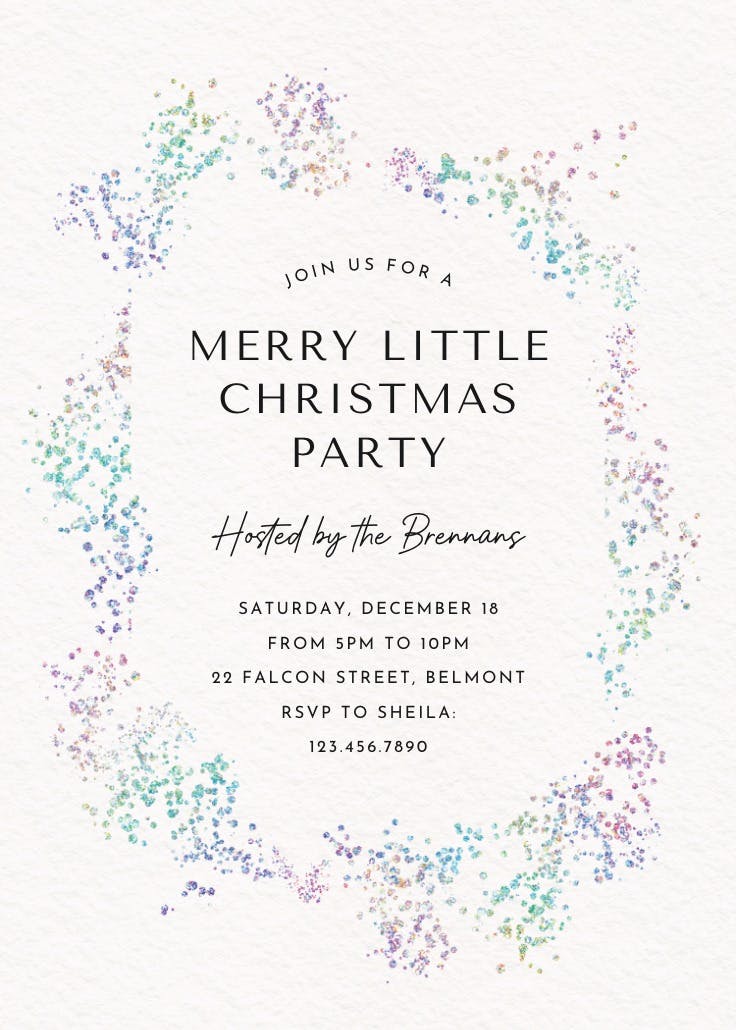 Decadent glitz - invitación de navidad