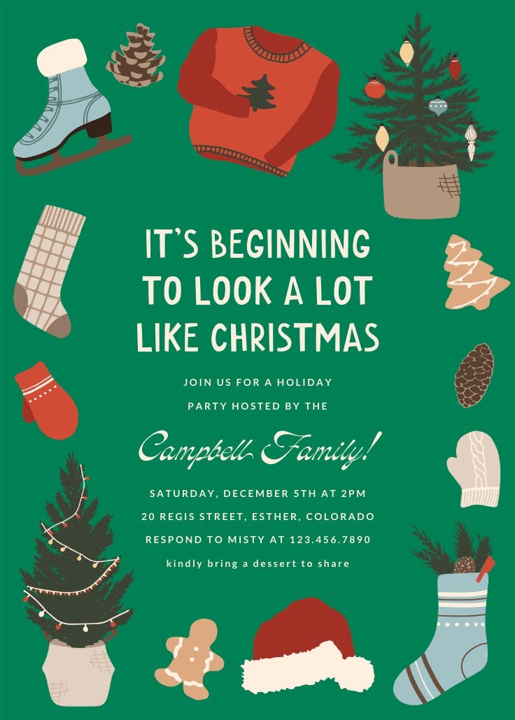 Doodle christmas - invitación de navidad