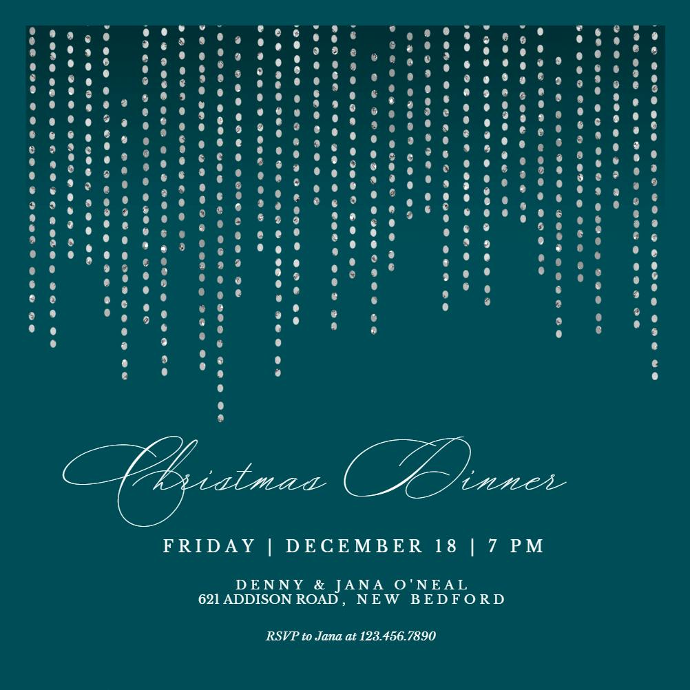 Dot curtain - christmas invitation