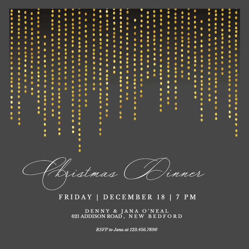 Dot curtain - christmas invitation