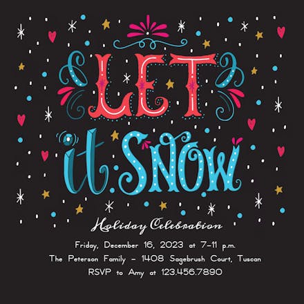 Frost Patterns - Christmas Invitation