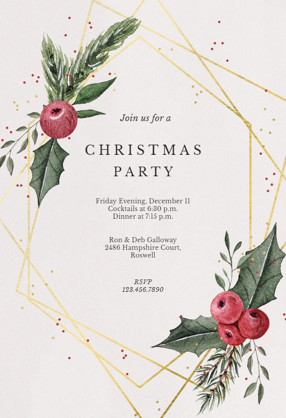 Free Christmas Invitation Templates Word 5