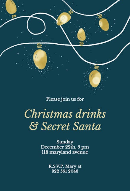 Glow strings - Christmas Invitation