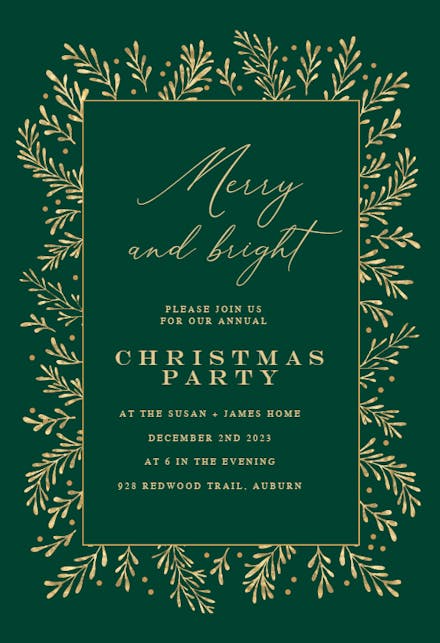 Christmas Party Invitation Templates (Free) | Greetings Island