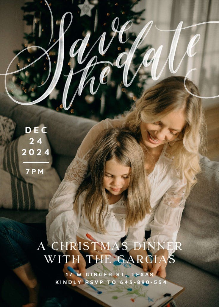 Hand chalk letters - christmas invitation