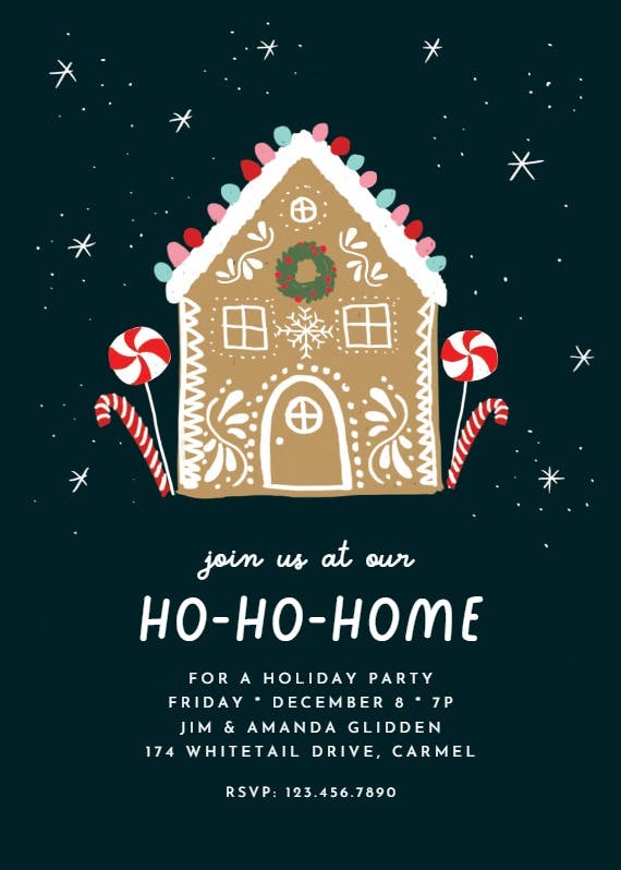 Ho-ho-home - holidays invitation