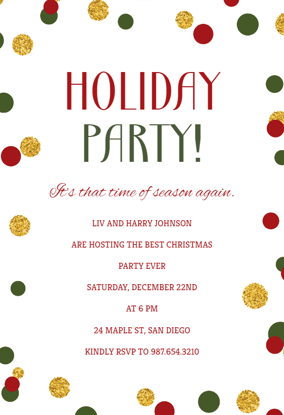 holiday party template