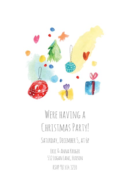 Holiday Impressions - Christmas Invitation