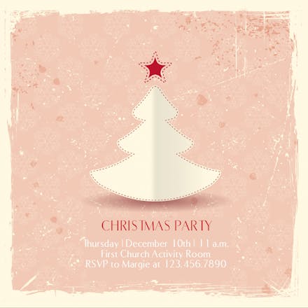 Homespun Holiday - Christmas Invitation