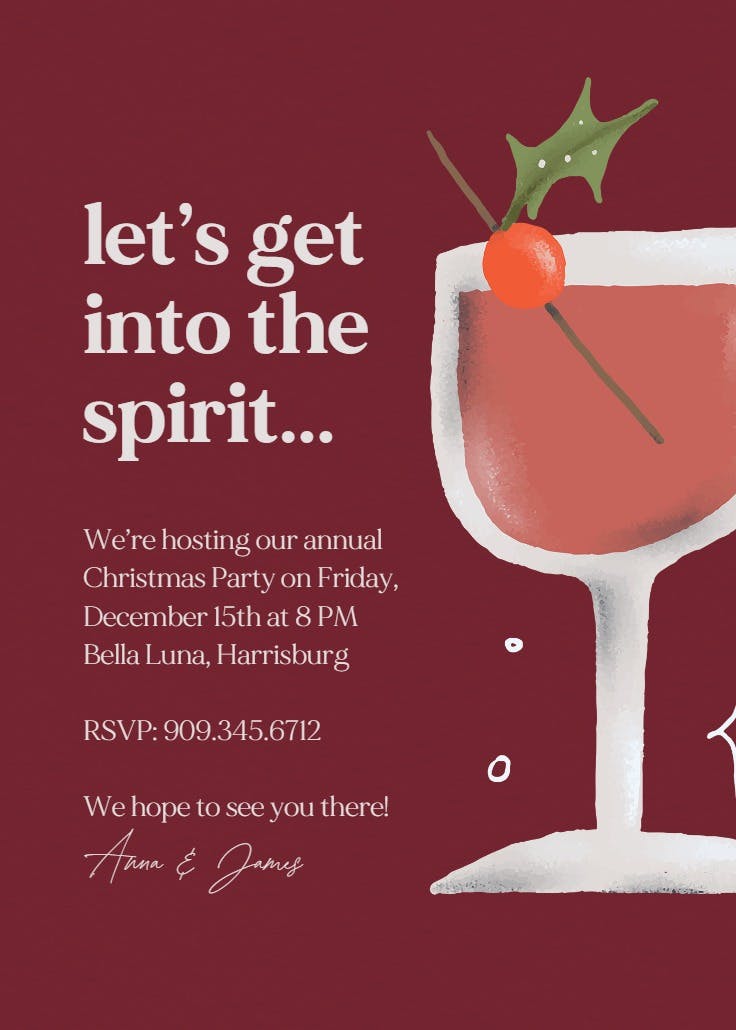 Into the spirit - christmas invitation