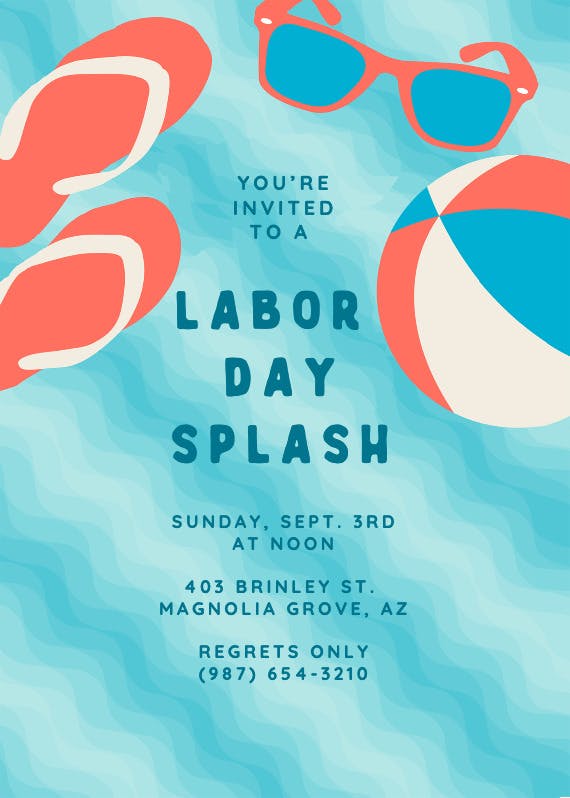 Last splash - labor day invitation