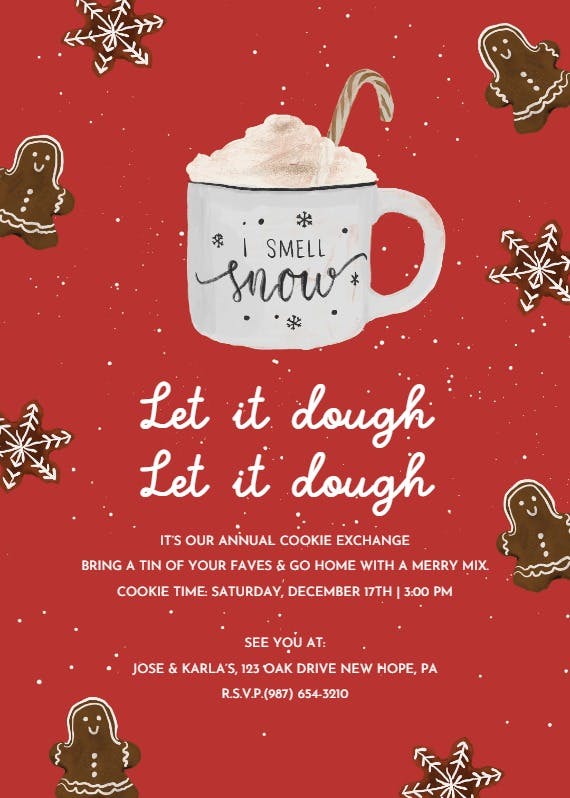 Let it dough - christmas invitation