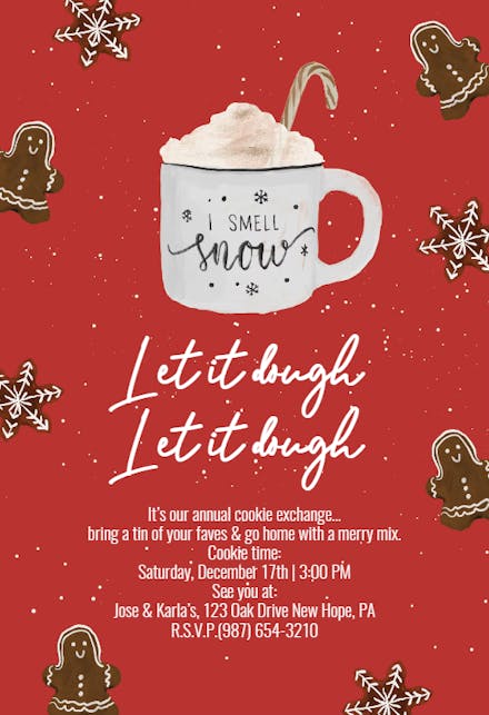 Let it dough - Invitación De Navidad