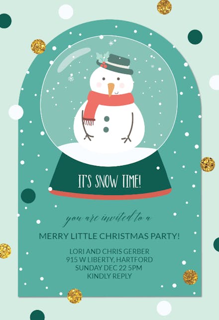 Magical Globe Arch - Christmas Invitation