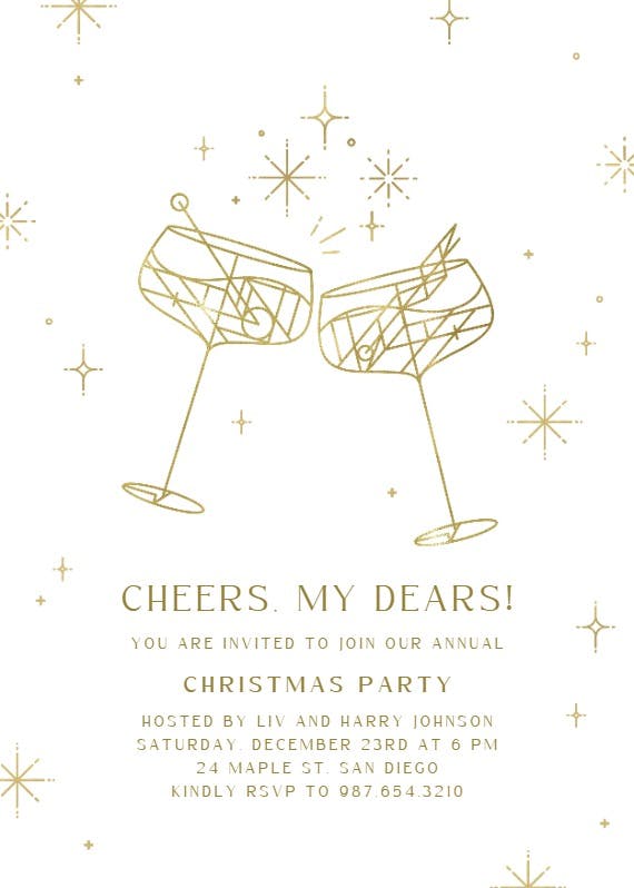 Mod cocktail - christmas invitation