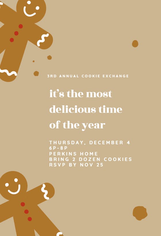 Most delicious time of the year - christmas invitation