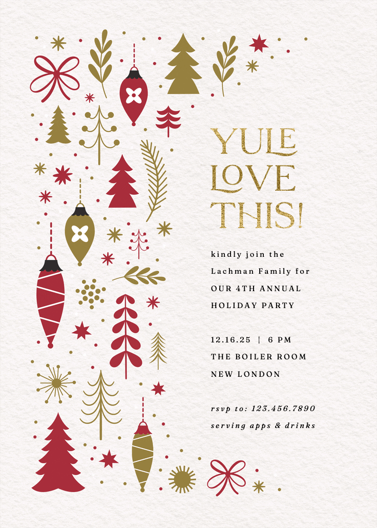 Nordic holiday - christmas invitation