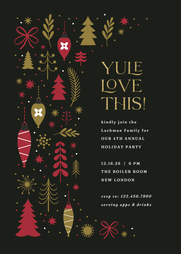 Nordic holiday - christmas invitation