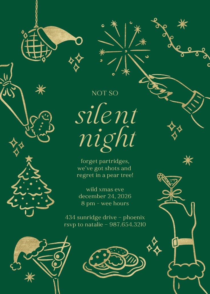 Not so silent - christmas invitation