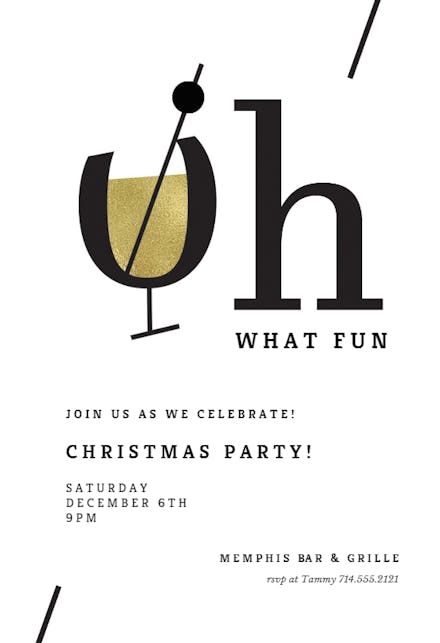 Oh Cocktail - Invitación Para Fiesta Cóctel