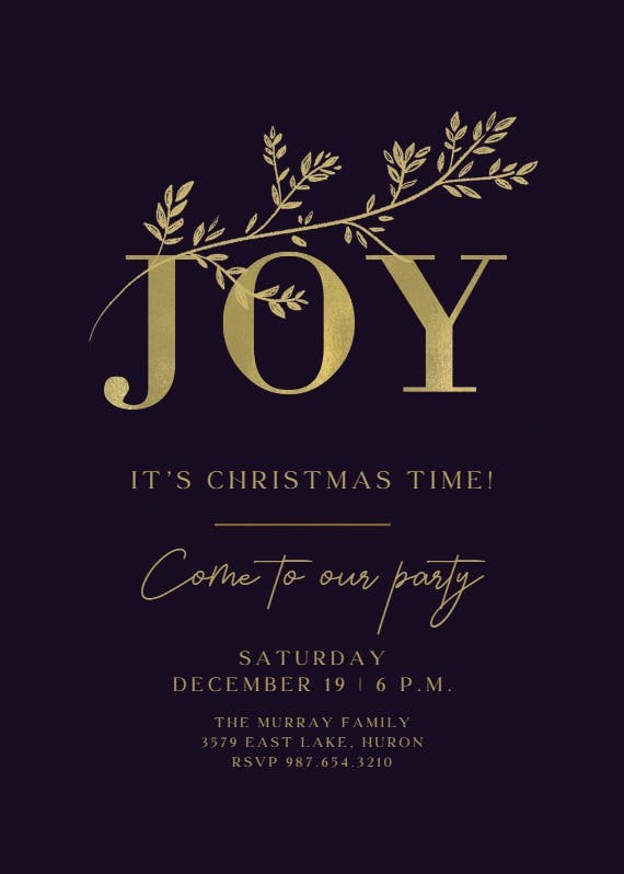 Oh joy - invitación de navidad