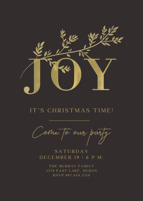Oh joy -  invitación de navidad