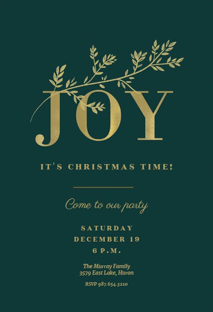 Oh joy - Christmas Invitation