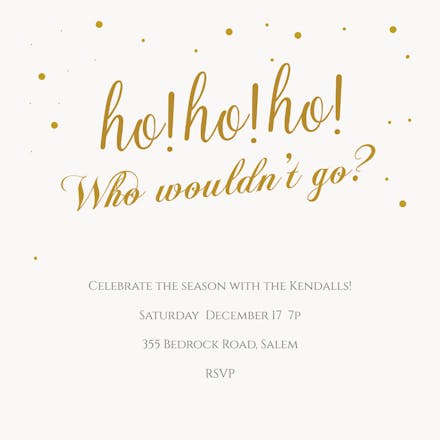 On the Dot - Christmas Invitation