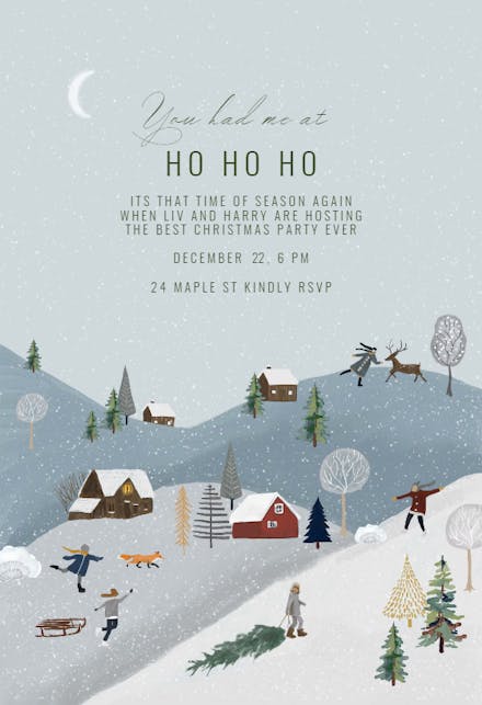Our Christmas Hill - Christmas Invitation