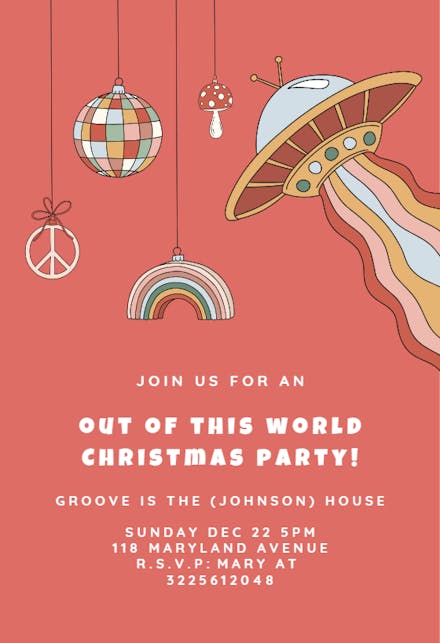 Out of this World - Christmas Invitation