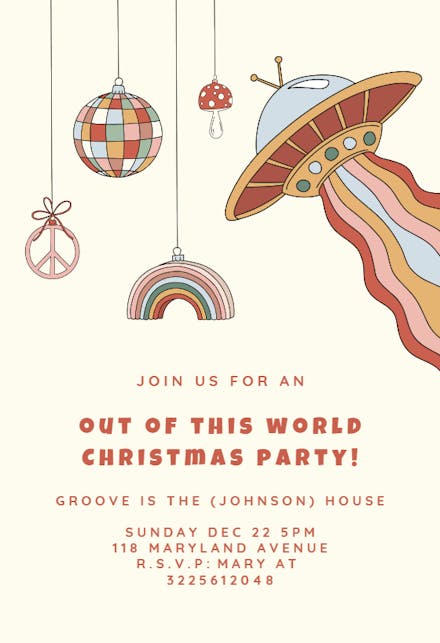 Out of this World - Christmas Invitation