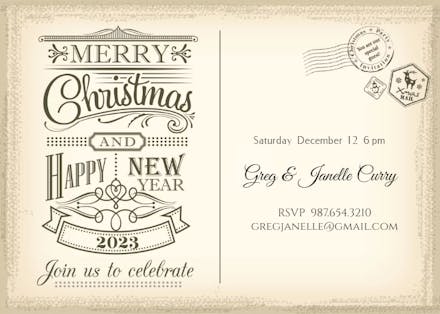 Party Post - Invitación De Navidad