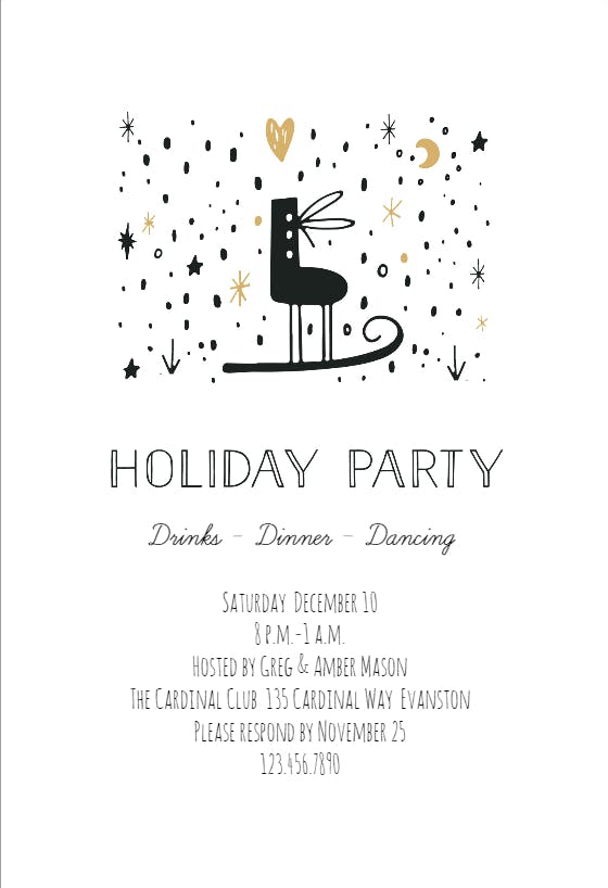 Party season - christmas invitation