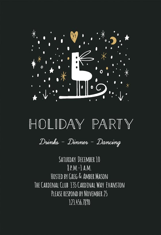 Party season - holidays invitation