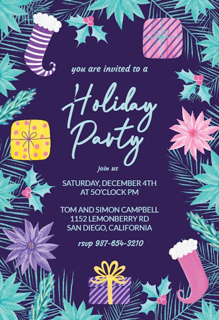 Pastel Christmas - Christmas Invitation