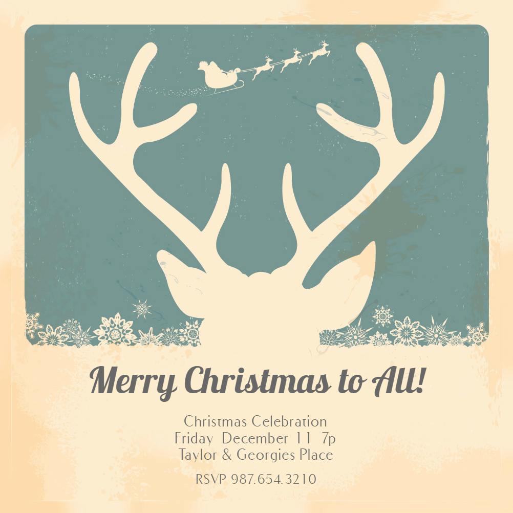 Reindeer season -  invitación de navidad