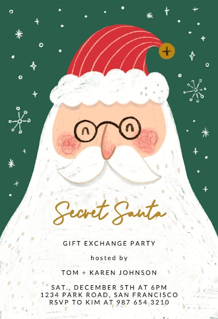 Santa Portrait - Christmas Invitation