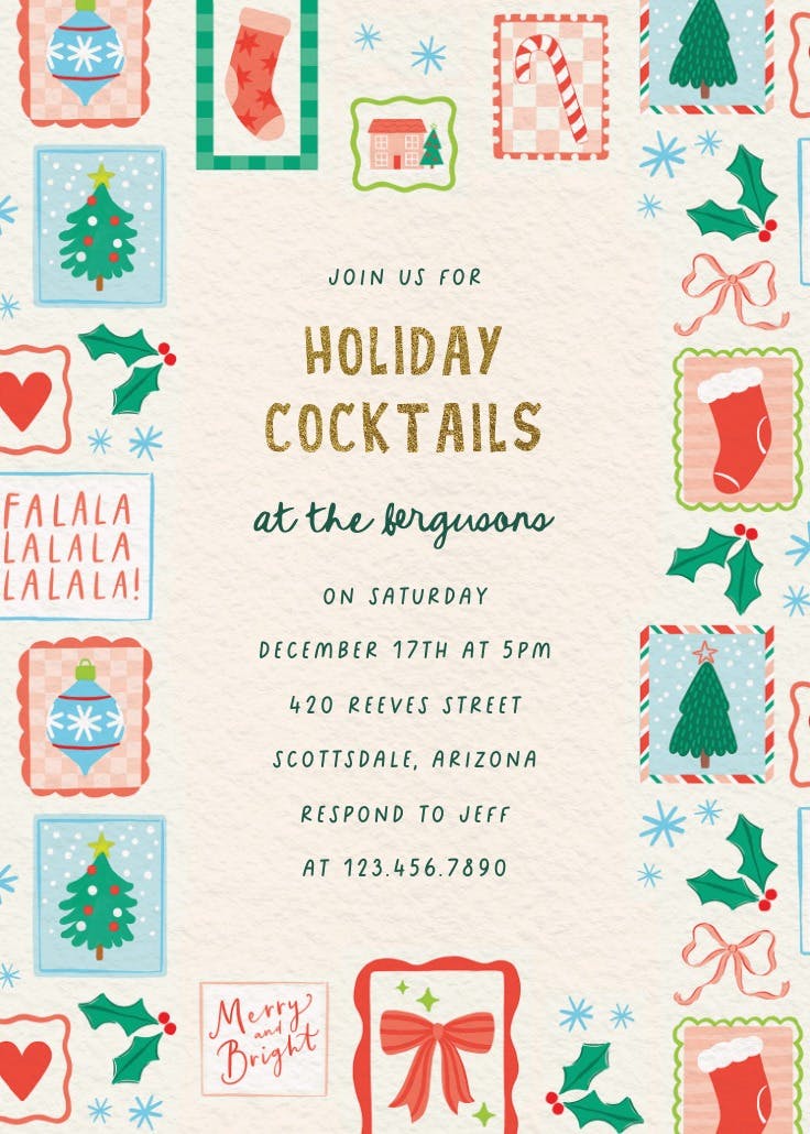 Seasonal stamps - invitación de navidad