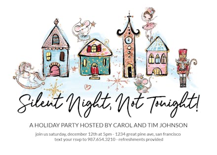 Silent Night - Christmas Invitation