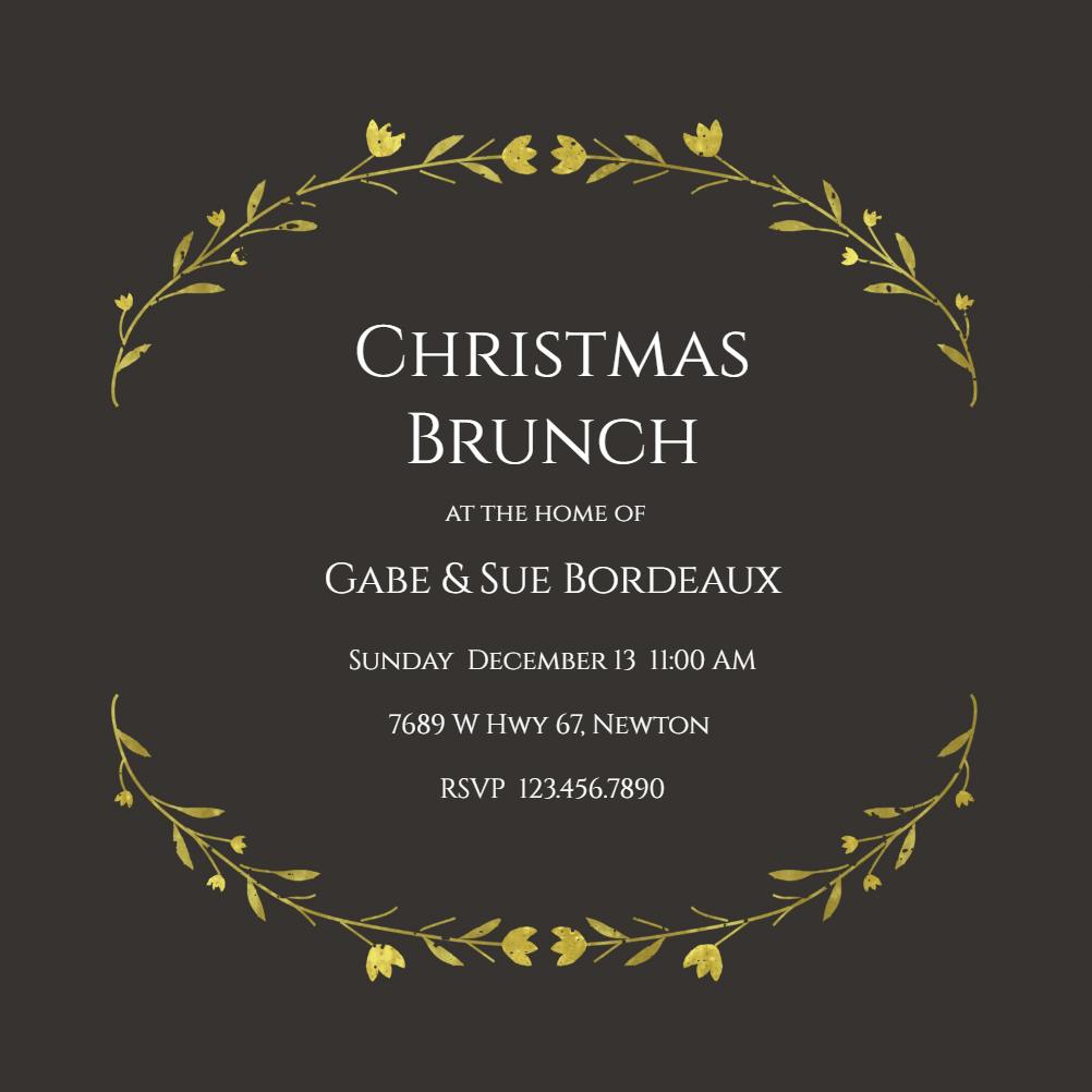 Simply stated - christmas invitation