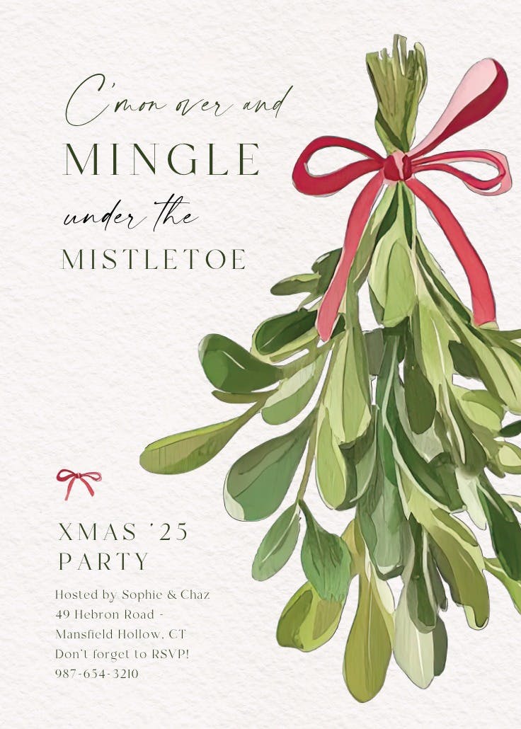 Space to mingle - christmas invitation