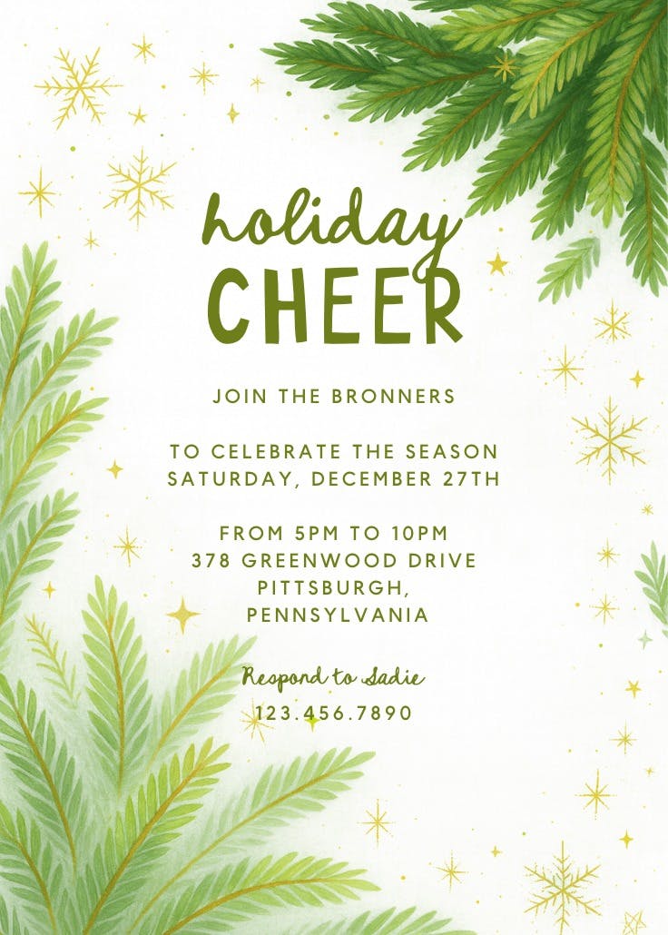 Sparkling christmas - christmas invitation